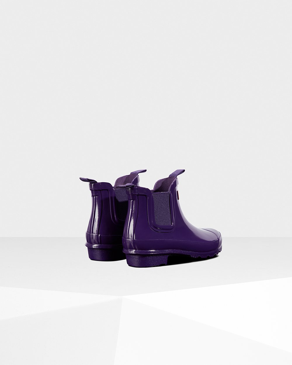 Kids Chelsea Boots - Hunter Original Big Gloss (39BWZFDIN) - Blue Purple